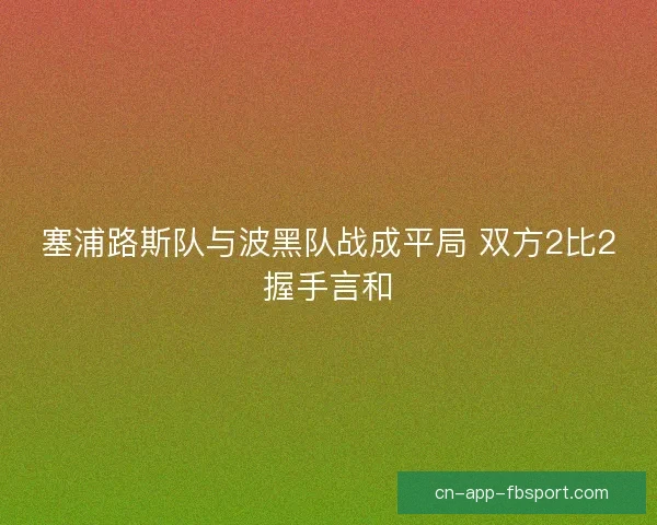 塞浦路斯队与波黑队战成平局 双方2比2握手言和